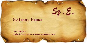 Szimon Emma névjegykártya